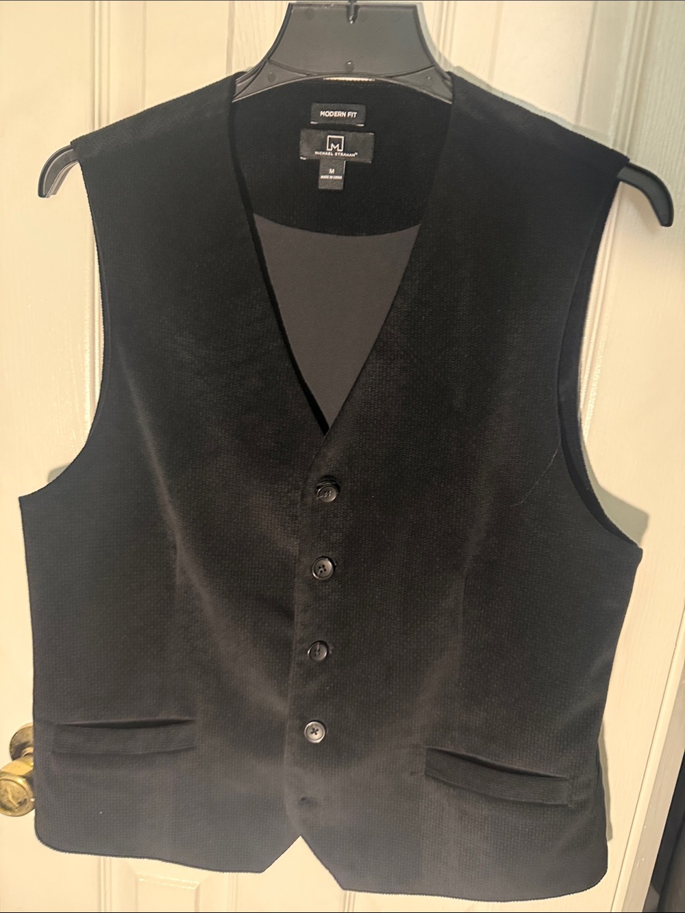 Michael Strahan Men's Black Casual Vest